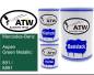 Preview: Mercedes-Benz, Aspen Green Metallic, 891 / 6891: 500ml Lackdose + 500ml Klarlack + 250ml Härter - Set, von ATW Autoteile West.